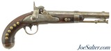 US Model 1836 Percussion Conversion Pistol by Johnson With Brass Tack Decorations