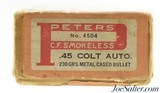 WWI Remington UMC 1918 45 ACP/Peters Box 50pc. - 2 of 5