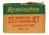 Remington 22 Rem CF Jet Magnum-40 gr. soft Point S&W Model 53 Revolver - 2 of 3