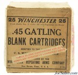 Rare Custom Order Winchester 45 Gatling Blank Ammo Full Box 25 Rds. - 1 of 7