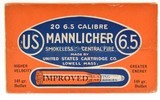 Excellent Sealed! US Cartridge Co. 6.5 Mannlicher Ammo Lowell, Mass - 5 of 6
