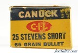 Full Box Canuck 25 Stevens Long Rim Fire Ammo - 2 of 3