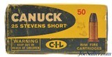 Full Box Canuck 25 Stevens Long Rim Fire Ammo - 1 of 3