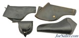 Group of 3 Leather Revolver Holsters and Ammo Pouch Creger Leather