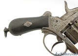 Very Rare E. Lefaucheux 12 Round Revolver 9mm Pin Fire Civil War Era Antique - 2 of 14