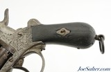 Very Rare E. Lefaucheux 12 Round Revolver 9mm Pin Fire Civil War Era Antique - 6 of 14