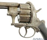 Very Rare E. Lefaucheux 12 Round Revolver 9mm Pin Fire Civil War Era Antique - 7 of 14