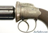 Excellent Antique British Bar-Hammer Pepperbox Pistol - 6 of 14