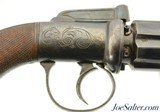 British Bar-Hammer Pepperbox Pistol with Rare Spike Bayonet - 3 of 13
