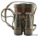 British Broad Arrow Marked Lemaire Paris WW1 Binoculars and Case c.191