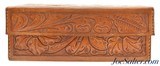 Vintage Hand Tooled Saddle Leather Two Piece Box - 2 of 7