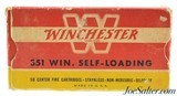 Winchester 351 WSL Winchester Self Loading Ammo "1946" Box 50 Rds - 1 of 5