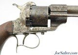 Marked E. Lefaucheux Model 1854 Revolver 12mm Pin Fire - 3 of 14