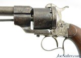 Marked E. Lefaucheux Model 1854 Revolver 12mm Pin Fire - 7 of 14