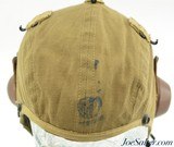 Excellent US Army Air Force A-9 Cloth Flight Helmet with Leather earcups - 2 of 8