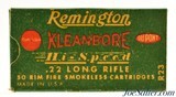 Remington Pre-War Kleanbore Hi-Speed Issue 22 LR Hollow Pt. Ammo 1939 - 1 of 7
