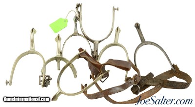 Collection of 7 Individual Antique Riding Spurs