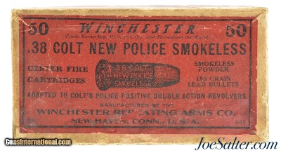 Winchester 38 Colt New Police Smokeless Ammo Partial Box 30 Rds