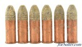 Lot of 6 Rounds 38 Long Rim Fire "U" Head Stamp Ammo 38 RF