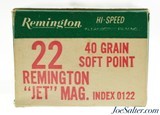 Full Box 22 Remington Jet Magnum Ammunition Full Box 40 Grain SP 50 Rds - 2 of 3