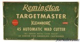 Remington UMC 45 Auto Wad Cutter Targetmaster Kleanbore 185 GR MC - 1 of 4