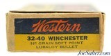 Western "Bullseye" Target Logo 32-40 Ammo Full Box Lubaloy 165 Gr 20 Rds. - 3 of 5