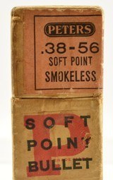 Peters Smokeless 38-56 Ammo Salmon Label Full Box 255 Grain SP Bullets - 5 of 7