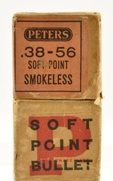 Peters Smokeless 38-56 Ammo Salmon Label Full Box 255 Grain SP Bullets - 3 of 7