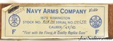 Excellent LNIB Navy Arms Nickel Model 1875 Remington 44-40 - 14 of 14