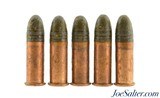 Loose Lot of 5 Rounds 32 Long Rim Fire "U" Head Stamp Ammo 32 RF - 1 of 2