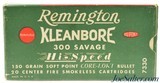 Full Box Remington Kleanbore 300 Savage Hi-Speed Ammo 150 Grain SP
