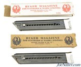 Lot of 2 Factory Ruger Magazine for Standard & Mark I Pistols 9 Round