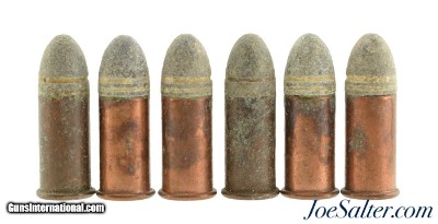 6 Loose Rounds of 38 Rim Fire "U" Head Stamp Ammo Black Powder 38 RF