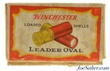 Scarce Winchester Leader Oval Two Piece Shotgun Shell Full Box BB's - 3 of 5