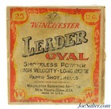 Scarce Winchester Leader Oval Two Piece Shotgun Shell Full Box BB's - 1 of 5