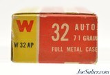 Excellent Winchester 32 ACP Ammo "1946" Style Full Box - 3 of 7