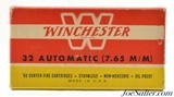 Excellent Winchester 32 ACP Ammo "1946" Style Full Box - 6 of 7