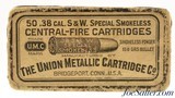 Full Sealed! Box UMC 38 S&W Special Smokeless 158 Grain Ammo - 1 of 6