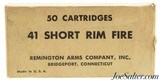 Full Box Remington 41 Short Rim Fire Ammo 50 Rounds