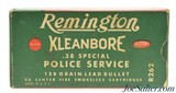 Full Box Remington Kleanbore 38 Spl Police Service Ammo 158 Gr lead