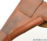 Excellent WWII German High Power Holster RH Brown Leather - 4 of 5