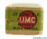 Scarce Black Powder Full Box UMC 22 Long Shot Ammo White "U" Red Ball Issue - 3 of 8