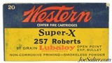 Western Super-X 257 Roberts Open Point Expanding Bullet 1930's Loading - 1 of 5