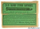 Excellent Full Box Winchester 25-25 Stevens Black Powder Ammo 20 Rds.