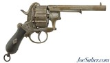 Very Rare E. Lefaucheux 12 Round Revolver 9mm Pin Fire Civil War Era Antique
