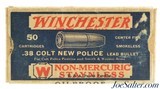 Scarce Late 1920's Winchester 38 Colt New Police Ammo Staynless