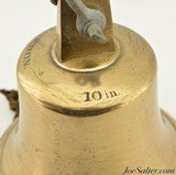 Victorian 10" Mears & Co. Whitechapel Bronze Bell 1860s - 5 of 6