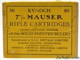 Vintage Kynoch 7mm Mauser Rifle Cartridges in Chargers - 1 of 5