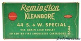 Vintage Remington Kleanbore 44 S&W Sp. LB