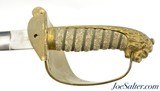 Late 19th Century Royal Navy Warrant Officer’s Lionhead Sword - 7 of 15